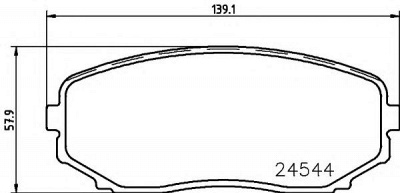 HELLA PAGID 8db355013251 -  Комплект тормозных колодок, дисковый тормоз